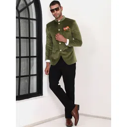 MANQ Men Single-Breasted Bandhgala Blazers image 2