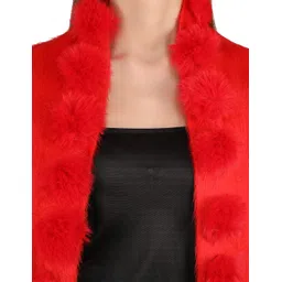 manra Cashmere Faux Fur Woolen Shawl Wrap Stole, Shrug Stylish Fashionable and Elegant Draped Cape Cold Winter Warm fur Stole for Versatile Use Perfect for any Occasion (Sc 15) image 5