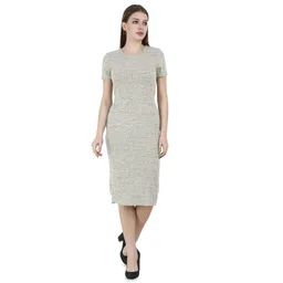 Manra Checked Bodycon Midi Dress-picture-47