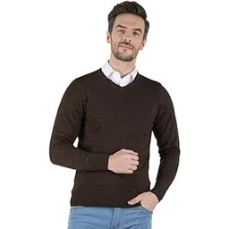 manra Men Pullover V-Neck Solid Plain Full Sleeve Casual Wear Sweater-picture-15