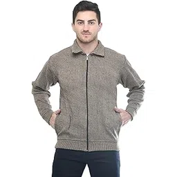 manra Men Zipper Thick Fabric Woolen Winterwear Full Sleeve Collar Zip with Side Pockets Jacket/Sweater-picture-38
