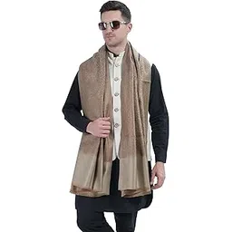 manra Men's Ambi Design Kashmiri Wool Jamawar Shawl/Stole for Winter-picture-28