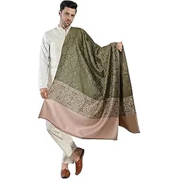 manra Men's Kashmiri Wool Paisley Design Warm and Soft Shawl-picture-30