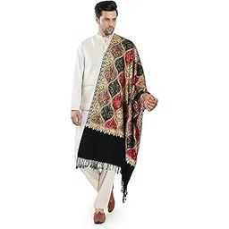 manra Men's Woolen Matka Embroided Kashmiri Gents Stole-picture-34
