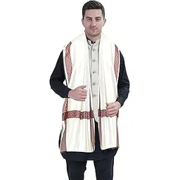manra Men's Woollen Warm Kashmiri Shawls Meditation Soft Comfortable Solid Color for Winter-picture-46