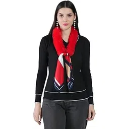 manra Women's Winter Faux Fur Neck Warmer - Fashionable Cold Weather Collar Scarf, Shrug, Tie-picture-1