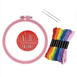 manrish Embroidery Materials Starter Kit/Embroidery Frame Hoop With Threads&NeedlesCombo Embroidery Hoop-picture-28
