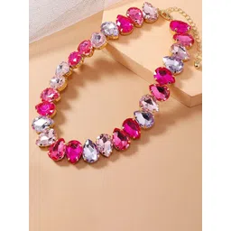 MANSIYAORANGE 18K Gold Plated Stones-Studded Jewellery Set image 3