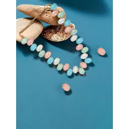 MANSIYAORANGE 18KT Gold Plated AD Crystal Studded Jewellery Set-picture-12