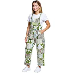 manu fashions Women Light Green Dungaree-picture-16