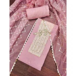 MANVAA Embellished Beads & Stones Pure Cotton Unstitched Dress Material-picture-23