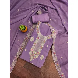 MANVAA Embellished Organza Unstitched Dress Material-picture-15