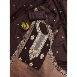 MANVAA Embellished Organza Unstitched Dress Material-picture-19