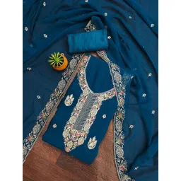 MANVAA Embellished Organza Unstitched Dress Material-picture-30