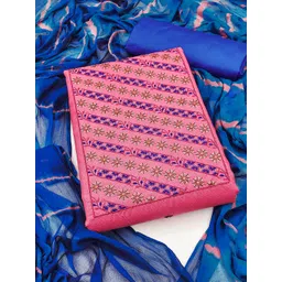 MANVAA Embroidered Glaze Cotton Unstitched Dress Material-picture-28