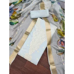 MANVAA Embroidered Pure Cotton Unstitched Dress Material-picture-33