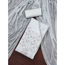 MANVAA Embroidered Pure Cotton Unstitched Dress Material-picture-22