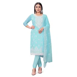 MANVAA Ethnic Motifs Embroidered Unstitched Dress Material-picture-26
