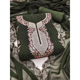 MANVAA Floral Embroidered Georgette Unstitched Dress Material-picture-41