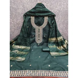 MANVAA Floral Embroidered Sequinned Unstitched Dress Material-picture-34