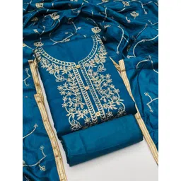 MANVAA Floral Embroidered Unstitched Dress Material-picture-27