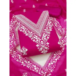 MANVAA Floral Embroidery Thread Work Unstitched Dress Material-picture-24