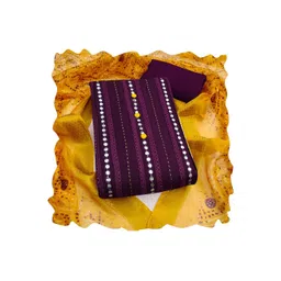 MANVAA Striped Embroidered Sequinned Unstitched Dress Material-picture-10