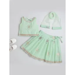 MANY FROCKS & Girls Woven Design Ready to Wear Lehenga Blouse With Dupatta-picture-39