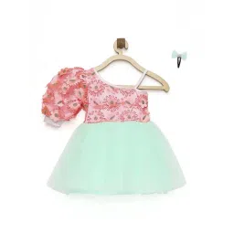 Many Frocks Kids Blue Embellished Dress-picture-38