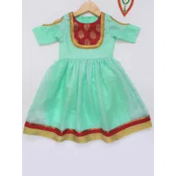 Many Frocks Kids Blue Embellished Gown-picture-47