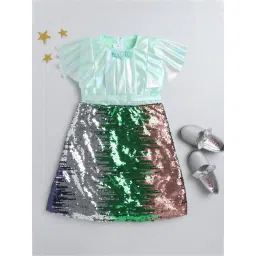 Many Frocks Kids Multicolor Embellished Dress-picture-26