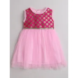 Many Frocks Kids Pink Embroidered Dress-picture-13