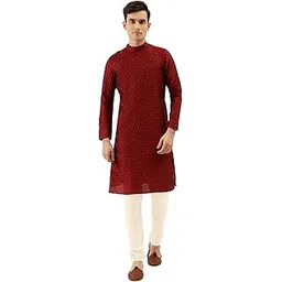 Cotton Silk Kurta Set for Mens-image-37