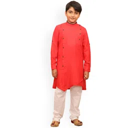 Manyavar Boys Angrakha Kurta with Pyjamas-picture-24