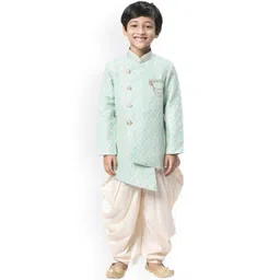 Manyavar Boys Ethnic Motifs Woven Design Kurta With Patiala-picture-25