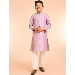 Manyavar Boys Floral Embroidered Kurta with Pyjama-picture-24