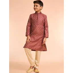 Manyavar Boys Floral Printed Kurta with Pyjama-picture-53