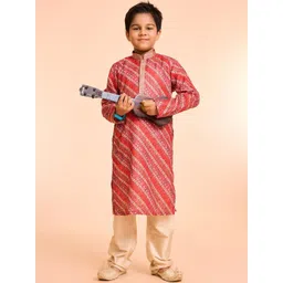Manyavar Boys Floral Printed Kurta with Pyjama-picture-26