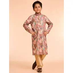 Manyavar Boys Floral Printed Kurta with Pyjama-picture-40