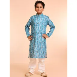 Manyavar Boys Floral Printed Kurta with Pyjama-picture-58