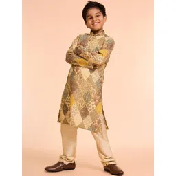 Manyavar Boys Floral Printed Kurta with Pyjama-picture-19