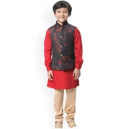 Manyavar Boys Kurta With Churidar & Nehru Jacket-picture-43