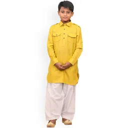 Manyavar Boys Pathani Kurta with Patiala Salwar-picture-36