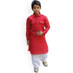 Manyavar Boys Pathani Kurta with Patiala Salwar-picture-18