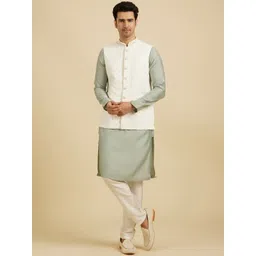 Manyavar Embroidered Nehru Jacket-picture-29