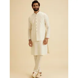 Manyavar Mandarin Collar Nehru Jackets-image-12