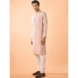 Manyavar Men Embroidered Regular Thread Work Kurta with Churidar-picture-34