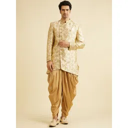 Manyavar Men Floral Print Indo Western Set-image-9