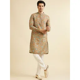 Manyavar Men Floral Printed Kurta-image-31