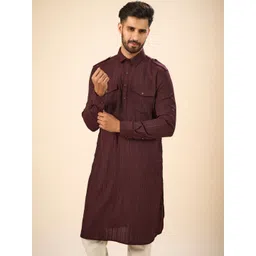 Manyavar Men Self Design Pathani Kurta-picture-18
